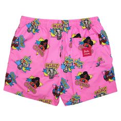 Make a splash and capture the essence of California cool with our Barbie™ California Dream Swim Shorts. Perfect for beach days, pool parties, or any sun-soaked adventure, these swim shorts offer a blend of comfort, functionality, and unmistakable Barbie charm. Complete with a drawstring waist, pockets on either side and an 80’s motif, all-over print pattern, featuring Barbie, Ken, Midge and Christie inspired by the 1987 California Dream Barbie Collection. Dive into fun with new Cakeworthy swimwe Playful Pink Swim Trunks, Retro Swim Trunks With Built-in Shorts For Beach, Playful Swim Trunks With Built-in Shorts, Tropical Multicolor Swim Trunks With Built-in Shorts, West Coast Fashion, Multicolor Swim Trunks With Built-in Shorts, California Cool, Golden Girls, Summer Ready