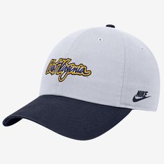 Top off your game-day look with this Mountaineers cap. Sporty Visor Hat With Logo Print, Collegiate Six-panel Dad Hat For Baseball Season, Sporty Logo Print Baseball Cap, Sporty Baseball Cap With Logo And Curved Brim, Sporty Baseball Cap With Logo Print, Sporty Baseball Cap With Logo Print And Curved Brim, Sporty Dad Hat With Curved Bill For Game Day, Game Day Embroidered Logo Dad Hat, Sporty Curved Bill Dad Hat For Game Day