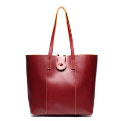 The Vintage Crazy Horse Leather Tote Bag is expertly crafted from first layer cowhide, providing a durable and stylish option for everyday use. With a large capacity and genuine leather construction, this tote bag is perfect for commuters and shoppers alike. Upgrade your handbag game with this versatile and chic mother bag. Your browser does not support our video. Premium Quality: Crafted from first layer cowhide, ensuring durability and style for daily wear. Spacious Design: Boasts ample room to carry essentials, making it ideal for commuters and shoppers. Genuine Leather Construction: Made with genuine leather, offering both luxury and resilience. Versatile and Chic: Elevate your handbag collection with this versatile and stylish option suitable for various occasions. Functional Mother B Burgundy Shoulder Bag With Large Capacity For Daily Use, Daily Use Large Capacity Burgundy Shoulder Bag, Large Capacity Burgundy Leather Bag, Large Capacity Burgundy Shoulder Bag For On-the-go, Burgundy Large Capacity Shoulder Bag For On-the-go, Daily Use Tote Shoulder Bag With Smooth Grain, Red Bucket Bag With Top Carry Handle For Everyday, Everyday Red Bucket Bag With Top Carry Handle, Large Capacity Leather Satchel In Burgundy