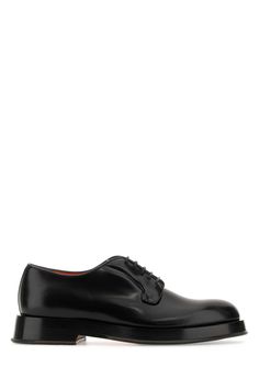 Black Leather Lace-up Shoes from Santoni Black Lace Up Shoes, Burberry Shop, Versace Shop, Leather Lace, Lace Boots, Beautiful Shoes, Leather Accessories, Lace Up Shoes, Leather And Lace