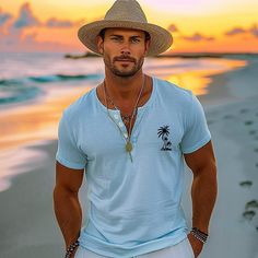 Season:Summer; Fabric:100% Cotton; Sleeve Length:Short Sleeve; Look After Me:Wet and Dry Cleaning,Washable; Gender:Men's; Style:Fashion,Casual,Classic; Elasticity:Micro-elastic; Tops Type:Tee Top,Henley Shirt,T shirt Tee; Occasion:Beach,Going out,Street,Vacation; Age Group:Adults; Fit Type:Regular Fit; Pattern:Coconut Tree; Design:Print; Neckline:Henley; Brand:Ador; Listing Date:03/15/2024; Bust:; Length: Henley Shirt Men, Mens Henley, Henley Shirt, Coconut Tree, Tree Design, Shirt Short Sleeve, Graphic Shirt, Shirt Fashion, Henley Shirts