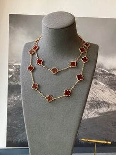 20 motifs Red carnelian 925 silver 18k Rose Gold Plated 84cm long - ParadiseKissCo Elegant Orange Necklace With Polished Finish, Formal Gold Carnelian Jewelry, Formal Red Carnelian Jewelry, Luxury Carnelian Jewelry For Formal Occasions, Elegant Orange Carnelian Jewelry, Luxury Brown Gemstone Jewelry, Luxury Brown Jewelry With Gemstone, Elegant Carnelian Jewelry For Formal Occasions, Designer Rose Gold Polished Jewelry