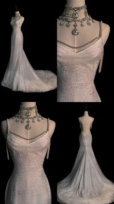 Queen Amidala Wedding Dress, Vintage Pearl Dress, Wedding Gown Types, Mermaidcore Wedding Dress, Flowy Elegant Wedding Dress, Slim Flowy Wedding Dress, Pretty White Dresses Long, Simple But Beautiful Wedding Dresses, Iconic Wedding Dresses Movies