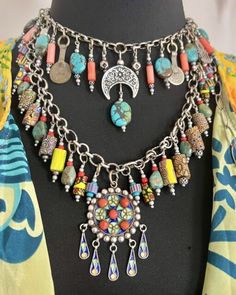 Berber Moon, Talhakimts, gate of paradise Tuareg coins coral Turquoise Necklace. | eBay Ideas For Jewelry, Coral Turquoise, Rolo Chain, Adjustable Necklace, Boho Jewelry, Handmade Necklaces, Turquoise Necklace, Gate, Paradise