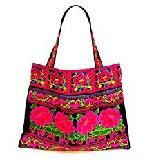 Beautifully And Uniquely Embroidered Tote Bag In Stunning, Eye Popping, Happy Colors With Floral Pattern Details. Designed To Make You Smile. Versatile, Lightweight, Multi Use. Cotton Fabric, Fully Lined. Double Strap, Shoulder Or Hand Carry. Unused. Bohemian Vibe. Excellent Condition. Make An Offer. Thank You So Much. Details: Features Florals Details. Front And Back Flat, Patterned Shoulder Straps Lining: Cotton/Polyester Approx. 13.8"H X 16.7"W X 6.7"D Packable. Lay Flat. Imported Top Rated S Embroidered Tote Beach Bag, Embroidered Shoulder Beach Bag, Spring Embroidered Beach Bag, Pink Embroidered Shoulder Bag For Shopping, Spring Embroidered Tote Beach Bag, Summer Tote Bag With Multicolor Embroidery, Spring Embroidered Beach Bag Tote, Embroidered Shoulder Beach Bag For Daily Use, Pink Bohemian Embroidered Shoulder Bag