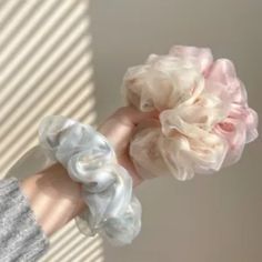 10Pcs Women Hair Scrunchies 2-Layer Organza Elastic Hair Bands Scrunchy Rope Tie | BUY IT NOW ONLY ON EBAY! | #10Pcs #Women #Hair #Scrunchies #2Layer #Organza #Elastic #Hair #Bands #Scrunchy #Rope #Tie Floral Bun, Ties For Women, Hair Tie Accessories, Flower Hair Band, Romantic Aesthetic, Hair Rubber Bands, Tie For Women, Hair Accessories Clips, Hair Band For Girl