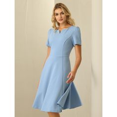 This dress can be a perfect addition to almost any outfit from formal to daily wear, great for work, meeting, office, businesses, work, party, cocktail, wedding, casual, daily dressing, etc. Pair with delicate necklace and heels for a chic office look. Comfortable and classic, this sheath dress is perfect on its own or as a layer under a blazer or jacket. Blue A-line Midi Dress For Formal Occasions, Office Sheath Dress In Solid Color, Solid Color Sheath Dress For Office, Sheath Dress Solid Color For Office, Sheath Dress In Solid Color For Office, Elegant Solid Color Sheath Dress, Elegant Sheath Dress In Solid Color, Fitted Solid Color Office Dresses, Chic Blue Midi Dress For Formal Occasions