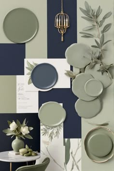 Color harmony, Navy and Sage Green, Perfect pairing, 2024 Good Color Schemes For Bedrooms, Sage Colour Living Room, What Color Furniture With Sage Green Walls, Navy Green Living Room Decor, Navy And Green Master Bedrooms Decor, Sage Green And Navy Blue Bedroom Ideas, Modern Farmhouse Living Room Inspiration Paint Colors, Sage Navy And Cream Bedroom, Navy Green Bathroom