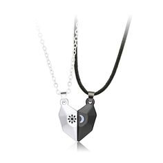 PRICES MAY VARY. 🎁 This couple necklace is all-match and exquisite, which is good accessory of your daily outfit. 🎁 This couple necklace uses magnetic sun moon love heart paired pendant, which is a good gift to be presented to your lover as love token. 🎁 It is constructed of alloy material. 🎁 The length of this product is 55cm. 🎁 This couple necklace is suitable for travel, outdoor, daily wear and so on. Description:
This couple necklace is all-match and exquisite, which is good accessory o Wishing Stones, Sun And Moon Necklace, Magnetic Necklace, Couple Necklace, Couple Necklaces, Matching Jewelry, Trendy Necklaces, Simple Gifts, Fashion Couple