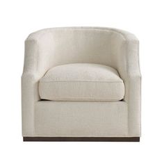 an upholstered chair on a white background