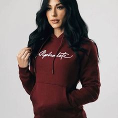 Alphalete Hoodie. Medium. Red. New. Never Worn Red Hoodie With Kangaroo Pocket, Red Hoodie With Letter Print, Red Athleisure Hoodie With Double-lined Hood, Sporty Red Hoodie With Letter Print, Red Sporty Hoodie With Letter Print, Red Hoodie Sweatshirt, Red Athleisure Hoodie For Fall, Red Drawstring Hood Top In Athleisure Style, Red Athleisure Top With Drawstring Hood