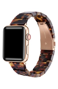 Add a fashion forward upgrade to your tech with the comfort and versatility of a resin link watch band. Apple Watch not included Fits 38mm or 42mm watch Compatible with Series 1–7 Apple Watch and Apple Watch SE Resin Imported Tech Women, Apple Watch Sizes, Apple Watch Se, Tortoise Color, Crystal Resin, Shell Pattern, Stainless Steel Band, Apple Watch Band, Tortoise Shell