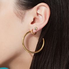 These hypoallergenic stainless steel hoops measure in at 11mm (a little under half an inch) and look perfect on their own or as part of an ear stack. Everyday Yellow Gold Stainless Steel Hoop Earrings, Everyday Stainless Steel Pierced Hoop Earrings, Classic Everyday Internally Threaded Hoop Earrings, Hypoallergenic Yellow Gold Piercings, Everyday Hypoallergenic Yellow Gold Piercings, Everyday Stainless Steel Single Huggie Earring, Hypoallergenic Small Hoop Piercings For Everyday, Modern Internally Threaded Hoop Earrings For Everyday Wear, Everyday Internally Threaded Yellow Gold Cartilage Earrings