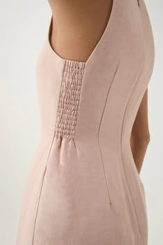 Paloma Mini Dress | Blush Pink | Aje – Aje ROW Linen Looks For Women, Dress Details Ideas, Asymmetric Dresses, Details On Clothes, A Line Dresses For Women, A Line Dress Pattern, Sewing Dress Patterns, Aline Dresses, Neckline Styles