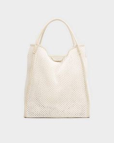 A highly versatile, recycled cotton blend tote bag with contrasting straps and a padded center zipper compartment with an interior phone pocket. rag & bone Women's Large Tote Bag | Natural Net Leather Cleaning, Large Tote Bag, Large Tote, Recycled Materials, Free Bag, Sling Bag, Recycled Cotton, Clutch Handbag, Rag & Bone