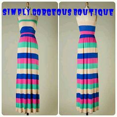 Muti-Color Spandex Dress, Fitted Multicolor Maxi Dress For Day Out, Multicolor Stretch Maxi Dress, Striped Stretch Dresses For The Beach, Beach Striped Stretch Dresses, Fitted Striped Maxi Dress For Spring, Fitted Multicolor Lined Maxi Dress, Striped Stretch Summer Dresses, Striped Stretch Maxi Dress, Fitted Striped Maxi Dress