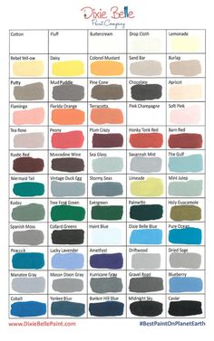 Dixie Belle Paint Color Chart: A Visual Reference of Charts | Chart Master