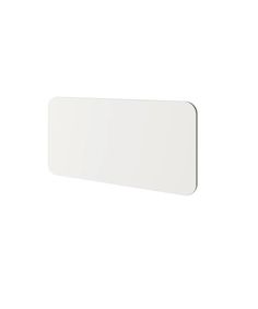 a white wall mounted mirror on the side of a wall in front of a white background