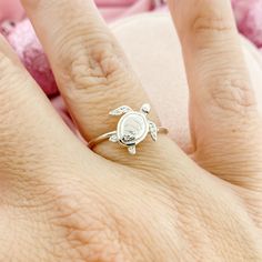 silver sea turtle ring Adjustable Hypoallergenic Silver Engraved Ring, Sterling Silver Turtle-shaped Rings, Adjustable Hypoallergenic Sterling Silver Initial Ring, Silver Turtle Ring, Sea Turtle Jewelry, Turtle Ring, Turtle Jewelry, Silver Sea, Lovely Ring