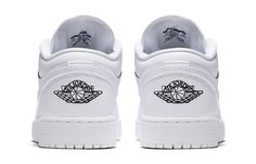 Nike Air Jordan 1 Low BG White 553560-101 Air Jordan 1 Low White, Jordan 11 Women, Vapour Max Nike, Nike Sacai, Low Air Jordan 1, Nike Air Jordan 1 Low, Womens Air Jordans, Air Jordan 6, Air Jordan 5