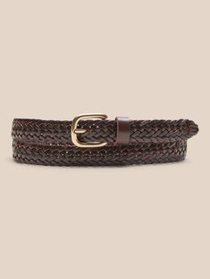 Formal Leather Rope Belt, Formal Woven Leather Belt, Casual Braided Leather Belt, Brown Leather Rope Belt, Classic Leather Rope Belt, Classic Braided Leather Belt, Adjustable Woven Leather Belt, Classic Woven Leather Belt, Braided Leather Belt