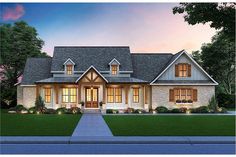 this is an artist's rendering of these country house plans