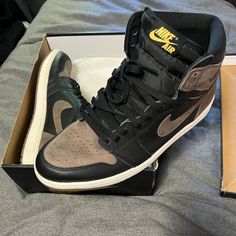 Brand New Size 13 Never Worn Got Them Last Fall Not To Long After Their Release. Wanted Them For Halloween And Did The Instant Option But They Got To Me After Halloween. Love Them Perfect Fall Style. I Put Them On A Bit To Pick A Fit But Never Actually Wore Them Just To Look In The Mirror Couple Times But I’m Not Fan Of High Tops On Me Personally Since Then Been Sitting With My Collection And Would Like To Just Flip Them And Replace Them With A Pair I’ll Wear Got To Many Shoes That Just Sit In M Leather Basketball Shoes With Contrast Sole, Leather High-top Jordan Shoes With Contrast Sole, Leather Jordan Shoes With White Rubber Sole, Brown Sneakers With Boost Midsole And Round Toe, Brown Jordan Sports Shoes, Mid-top Leather Jordan Shoes With Contrast Sole, Brown Sneakers With Contrast Sole And Round Toe, Leather High-top Slip-on Sneakers With Boost Midsole, Custom Leather Slip-on Sneakers With Boost Midsole