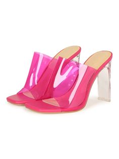 Cinderella Fuchsia – THE WARDROBE ACCESSORIES Jelly Heels, Sassy And Classy, Janet Guzman, Wardrobe Accessories, How To Look Classy, Mules Shoes, Stacked Heel, Heeled Mules, Mule Shoe