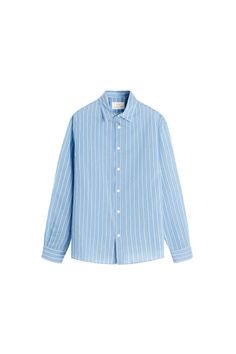 SEMI-SHEER STRIPED SHIRT - Striped | ZARA United States Shirt Striped, Beauty Sale, Zara United States, Lapel Collar, Striped Shirt, Workout Shirts, Zara, Relaxed Fit, Long Sleeves