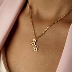 "Double Initial Necklace, Gothic Initial Necklace, Bottom Top Necklace,  Personalized Necklace, Mother's Day Gift, Gift for Mom Surprise discounts are waiting for you inside the box! S H O W ∙ Y O U R ∙ S T Y L E 𝒰 𝒩 𝐼 𝒬 𝒰 𝐸 ♥ Customize your jewelry only for yourself and create your design. Wear it either for everyday use or for special occasions. 𝒫 𝐸 𝑅 𝐹 𝐸 𝒞 𝒯 ∙ 𝒢 𝐼 𝐹 𝒯 ♥ Make your friends or family happy with this exclusive gift. 𝑀 𝐼 𝒩 𝐼 𝑀 𝒜 𝐿 𝐼 𝒮 𝒯 ∙ 𝒟 𝐸 𝒮 𝐼 𝒢 Vintage Necklace With Charms For Personalized Gift, Vintage Initial Pendant Charm Necklace As Gift, Vintage Necklaces For Valentine's Day Personalized Gift, Pendant Name Necklace With Charms As Gifts, Vintage Initials Necklace As Personalized Gift, Vintage Initials Necklace For Personalized Gift, Vintage Necklace For Valentine's Day Birthday Gift, Vintage Necklace For Birthday And Valentine's Day, Initial Pendant Charms Jewelry For Anniversary Gift