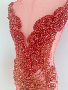 this all handcrafted rhinestone is very popular now, suit for couture, dress, ball gown, costumes, corsets  the rhinestone bodice embellish your body, make you all shining   ❤100% handmade ❤ ＭＥＡＳＵＲＥＭＥＮＴ    ＣＯＬＯＲ here is the listing for silver: https://www.etsy.com/listing/227785572/pearl-rhinestone-sash-belt-trim-pearl? ab/iridescent: https://www.etsy.com/listing/1475522338/sparkle-iridescent-ab-rhinestone? blue: https://www.etsy.com/listing/1716869055/blue-full-rhinestone-bodice-applique? pink: Glamorous Sleeveless Embellished Ball Gown, Glamorous Sweetheart Neckline Pageant Dress, Elegant Red Pageant Dress For Prom, Red Embellished Ball Gown For Party, Embellished Sleeveless Dress For Pageant, Couture Gown With Sheer Bodice For Party, Glamorous Carnival Costume Party Dresses, Fitted Pink Evening Dress For Pageant, Fitted Red Pageant Dress For Prom