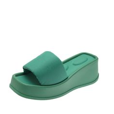 BASSO Exclusive. Not available in stores. Insole Material: Latex Upper Material: PU Outsole Material: Rubber Heel Height: Med (3cm-5cm) Fits small, order one size up Green Synthetic Platform Slippers With Round Toe, Green Casual Synthetic Platform Slippers, Green Slip-on Platform Slippers For Summer, Summer Non-slip Synthetic Platform Slippers, Green Non-slip Synthetic Slides, Birthday Cocktails, Cocktail Night, Summer Slippers, Glitter Dress