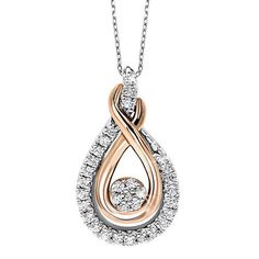 Diamond ROL Rhythm Of Love Cluster Love Knot Pendant In Sterling Silver (1/6 Ctw) Gold Open Heart Necklace, Gold Bar Pendant, Engraved Bar Necklace, Diamond Pendants Designs, Kay Jewelry, Diamond Pendants, Heart Pendant Diamond, Fine Jewels, Blue Topaz Ring