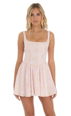 Indiana Floral Shimmer Mini Dress in Pink | LUCY IN THE SKY Preppy Dresses, Hoco Dress, Lucy In The Sky, Casual Day Dresses, Grad Dresses, Hoco Dresses, Midi Maxi Dress, New Classic, Matching Dresses