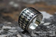 This ring is the unique and original design of Unique History Shop brand. Can't be found in any other Etsy stores! This is a unique handmade ring Metal: 925 silver, sterling silver Weight: 6-7 g (depends on size) Great Details Made-to-order We can make it in any size you need! (check options) Dear customer, if you have any questions - don't hesitate to contat me! :) We can make custom engraving to this ring for you! Just add this listing to your order and a note with what do you need to be engra Culture Jewelry, Viking Culture, Handcrafted Silver Jewelry, Viking Ring, Pagan Jewelry, Viking Jewelry, Pure Silver, Metal Rings, Handmade Ring