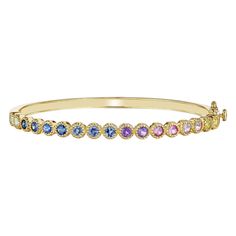 Penny Preville All Round Rainbow Bangle Primary Color, Aquamarine, Primary Colors, Penny, Jewelry Accessories, Amethyst, Sapphire, Bangles, Yellow Gold