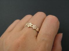 Gold ring. flora gold ring. dainty rose gold ring trendy | Etsy Delicate Rose Gold Flower Ring, Feminine Promise Ring Jewelry, Delicate Rose Gold Flower Ring For Promise, Delicate Rose Gold Flower Promise Ring, Dainty Gold Flower Stackable Rings, 14k Rose Gold Flower Shaped Ring, 14k Rose Gold Flower Ring, Delicate Rose Gold Flower Ring For Gift, Elegant Tiny Flower Shaped Jewelry