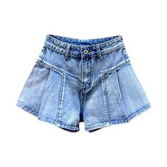 Bring your trendy game to the next level with the 2023 Summer Collection's plaited legs color denim shorts. y2k style! These mid-waist shorts are stylishly crafted with wide-legs. a zipper and button closure. and a modern y2k design that's sure to make a statement.Distinctive Features: Y2K Style: These pleated legs jeans bring the nostalgia of the 2000s with a modern twist. Make a fashion statement at any occasion with this eye-catching y2k design. Colorful Denim: These shorts are crafted from p Trendy Bottoms With Built-in Shorts, Y2k Bottoms With Built-in Shorts, Trendy Jean Shorts With Built-in Shorts For Spring, Y2k High Waist Denim Jean Shorts, Y2k Style Shorts With Pockets For Summer, Y2k Shorts With Pockets For Summer, Y2k Style Summer Shorts With Pockets, Y2k Bottoms With Built-in Shorts For Summer, Y2k High Waist Medium Wash Bottoms