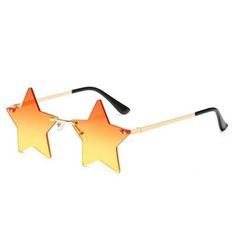 Polarization Type: Non-Polarized Style: Cute Funny Type: Rimless Star Shape Sunglasses Color: Black, Brown, Blue, Green, Red, Purple, Pink, Yellow Lens Material: Polycarbonate Temples Material: Metal Product Size: Frame Width: 136mm (5.35inch) Lens Width: 60mm (2.36inch) Lens Height: 60mm (2.36inch) Nose Bridge Width: 24mm (0.94inch) Temples Length: 133mm (5.24inch) Weight: 18.8g (0.66oz) Package Included: 1 x Sunglasses Note: 1. There is a 2-3% difference according to manual measurement. Please Weird Glasses, Different Nose Shapes, Star Sunglasses, Sunglasses Party, Frameless Sunglasses, Cute Christmas Decorations, Shape Sunglasses, Roller Skaters, Brown Accessories