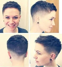 Lesbian Haircut, Cool Cuts, Short Haircut Styles, Boring Hair