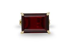 Boasting a bold, red luster of this Garnet jewelry ring. This adorable 14k gold-filled ring flaunts an emerald-cut Garnet in prongs. Lovely fashion jewelry for every occasion or a heart-warming gift for her birthday, wedding anniversary, or any lovely event. ☛ 𝒜𝐵𝒞 - Add Engraving - https://etsy.me/2ZSRjhu ☛ Ring size - Select the size you would like from the drop down menu ♥ Gemstone Type - Garnet (Lab created) ♥ Gemstone Size - 13x18mm ♥ Gemstone Cut - Rectangle ♥ Metal Type (Main Photo) - 1 Modern 14k Gold Red Rings, Red Rectangular Ring With Polished Finish, Red Rectangular Rings With Polished Finish, Rectangular Red Rings With Polished Finish, Rectangular Garnet Rings In Red, Fine Jewelry Red Rectangular Rings, Fine Jewelry Red Rings With Rectangular Stone, Red Rectangular 14k Gold Ring, Red Rectangular 14k Gold Jewelry