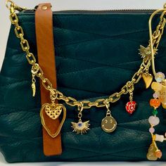 Bag Charm Holder – Parker Thatch Bag Chain Accessories, Purse Charms Aesthetic, Bag Charm Ideas, Bag Charms Aesthetic, Bag Charms Diy, Bags Charms, Purse Charms Diy, Bag Styling, Parker Thatch