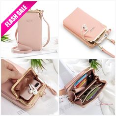 Women Phone Bag Solid Crossbody Bag Crossbody Phone Purse, Crossbody Phone Bag, Phone Purse, Bank Card, New Years Sales, Phone Bag, Crossbody Bag, Shoulder Strap, Best Deals