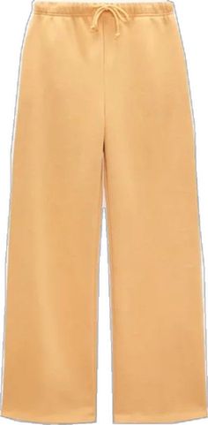 Zara Orange Bottoms For Work, Casual Orange Sweatpants With Elastic Waistband, Zara Orange Bottoms For Fall, Casual Orange Wide Leg Pants For Fall, Orange Relaxed Fit Ankle Pants, Orange Relaxed Fit Cotton Sweatpants, Orange Relaxed Fit Ankle-length Pants, Relaxed Fit Orange Ankle-length Pants, Orange Cotton Sweatpants For Loungewear