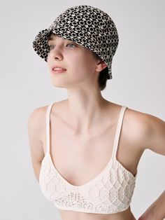 Editor's Notessieor presents unique and stylish hats that add a cute accent to your look. - Bucket hat style- Short flare visor- Contrasting floral pattern- Vintage button embellished- Vintage and trendy mood Measurements (in.)One Size- Depth: 7.28 in.- Circumference: 22.05 in. Composition & Care- Material: 100% Cotton- Avoid direct heat and moisture- Natural dry in the shade if wet- Do not bleach- Do not iron- Do not dry clean- Please refer to the care label Designer- by sieor Chic Straw Visor Hat, Adjustable Chic Bucket Hat For Spring, Chic Adjustable Bucket Hat For Spring, Chic Spring Cloche Hat, Chic Adjustable Bucket Hat, Spring Crochet Hat One Size Flat Brim, Chic Adjustable Brimmed Bucket Hat, Spring Adjustable Visor Cloche Hat, Chic Brimmed Cloche Hat