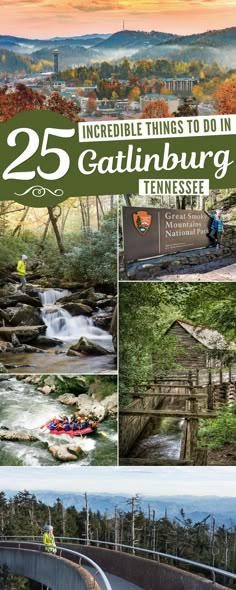 the cover of 25 incredible things to do in eatinburg tennessee