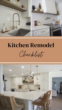 the kitchen remodel checklist is organized and ready to use