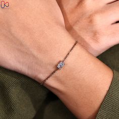 Radiant Cut Lab Grown Diamond Bracelet, Solitaire Bracelet for Her, Radiant Diamond Bracelet for Gift, Real Lab Create Diamond Anniversary Gift, 14K Gold Diamond Bracelet, Solid Gold Jewellery for Wife, Radiant Shape Rose Gold Bracelet, Eco-Friendly Diamond Chain Bracelet  𝐋𝐚𝐛-𝐠𝐫𝐨𝐰𝐧 𝐝𝐢𝐚𝐦𝐨𝐧𝐝 𝐢𝐬 𝟏𝟎𝟎% 𝐠𝐞𝐧𝐮𝐢𝐧𝐞 𝐚𝐧𝐝 𝐫𝐞𝐚𝐥 𝐝𝐢𝐚𝐦𝐨𝐧𝐝. 𝐓𝐡𝐞𝐫𝐞 𝐢𝐬 𝐧𝐨 𝐜𝐡𝐞𝐦𝐢𝐜𝐚𝐥 𝐨𝐫 𝐯𝐢𝐬𝐮𝐚𝐥 𝐝𝐢𝐟𝐟𝐞𝐫𝐞𝐧𝐜𝐞 𝐛𝐞𝐭𝐰𝐞𝐞𝐧 𝐧𝐚𝐭𝐮𝐫𝐚𝐥 𝐚𝐧𝐝 𝐥𝐚𝐛-𝐠𝐫𝐨𝐰𝐧 𝐝𝐢𝐚𝐦𝐨𝐧𝐝. 💫𝐁𝐑𝐀𝐂𝐄𝐋𝐄𝐓 𝐃𝐄𝐓𝐀𝐈𝐋𝐒: ⇒ Metal available: Real solid gold (14K) ⇒ Solid gold available: Yellow gold, white gold, or rose gold ⇒ Diamond type: Real lab-grown diamond ⇒ Bracelet certificate: Yes (FREE) ⇒ Bracelet length: As per your wrist ⇒ Bracelet Adjustable: As per your r Tarnish Resistant Charm Bracelet For Anniversary, Luxury Lab-grown Diamond Engagement Bracelet, Gift White Gold Crystal Bracelet With Diamond Cut, Rose Gold Diamond Cut Chain Bracelet As Gift, Gift White Gold Diamond Cut Crystal Bracelet, Diamond Cut Bracelet Jewelry As A Gift, White Gold Diamond Cut Crystal Bracelet Gift, Diamond Cut Bracelet Jewelry Gift, Rose Gold Diamond Cut Chain Bracelet Gift