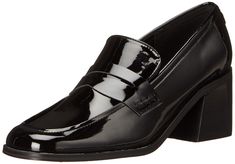 PRICES MAY VARY. Make a bold statement in the Marc Fisher Kchris. Featuring an almond shaped toe and a block heel that adds a sophisticated look. This loafer will be a versatile staple in your wardrobe. Square Toe Slip on Closure Imported Water Resistance Level: Not Water Resistant Spring Loafers With Stacked Heel And Pointed Toe, Trendy Business Heels For Fall, Chic Loafers With Block Heel For Spring, Chic Spring Loafers With Block Heel, Chic Block Heel Loafers For Spring, Chic Spring Loafers With Stacked Heel, Patent Leather Heels For Work In Fall, Fall Patent Leather Heels For Work, Trendy Business Heels For Spring