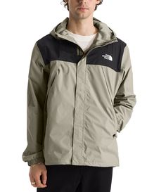 From The North Face&#x2C; this jacket features:Standard fitAlpine-style designAttached&#x2C; adjustable&#x2C; three-piece hood with a drawcord and cord locksStormflap with a hook-and-loop closure covers the center-front zipperEncased-elastic cuffsHeat-transfer logo on left chest and back-right shoulderSecure-zip hand pocketsInternal cinch-cord with a cord lock at hem for adjustabilityWaterproof&#x2C; breathable&#x2C; Wind Jacket, North Face Mens, Men's Coats & Jackets, Waterproof Jacket, Mens Hooded, Jackets Online, North Face, Mens Outerwear, Lightweight Jacket